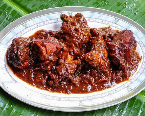 Chicken Roast — Onion-rich caramelised gravy.. Served at Café Malabar, authentic Kerala & Malabar restaurant at 142 Arab Street, Singapore.