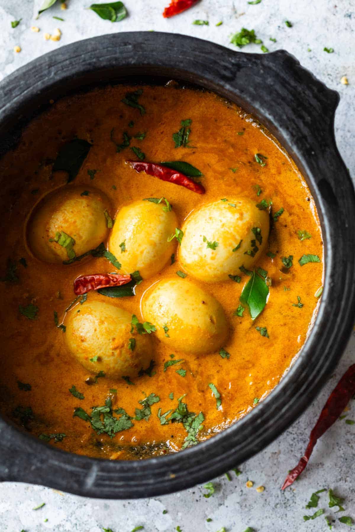 Egg Curry. Served at Café Malabar, authentic Kerala & Malabar restaurant at 142 Arab Street, Singapore.