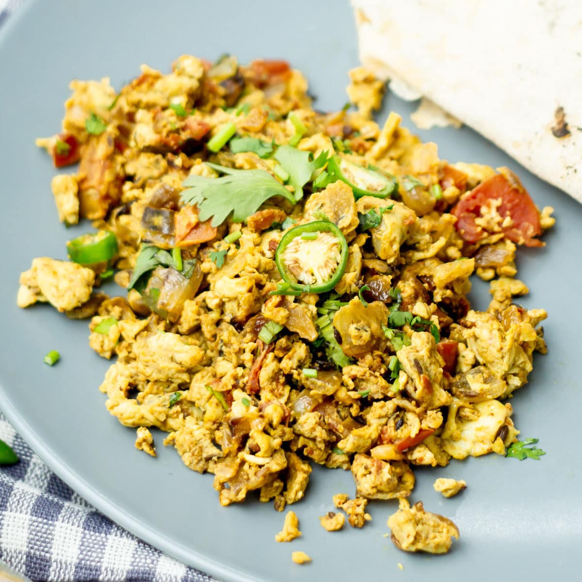 Egg Burji — Scrambled, Indian-style.. Served at Café Malabar, authentic Kerala & Malabar restaurant at 142 Arab Street, Singapore.