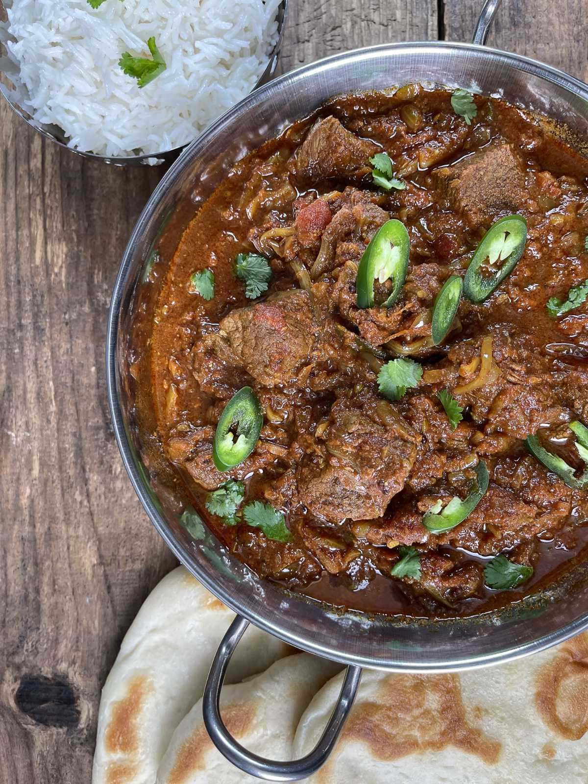 Beef Roast — Onion-tomato masala, deep flavour.. Served at Café Malabar, authentic Kerala & Malabar restaurant at 142 Arab Street, Singapore.