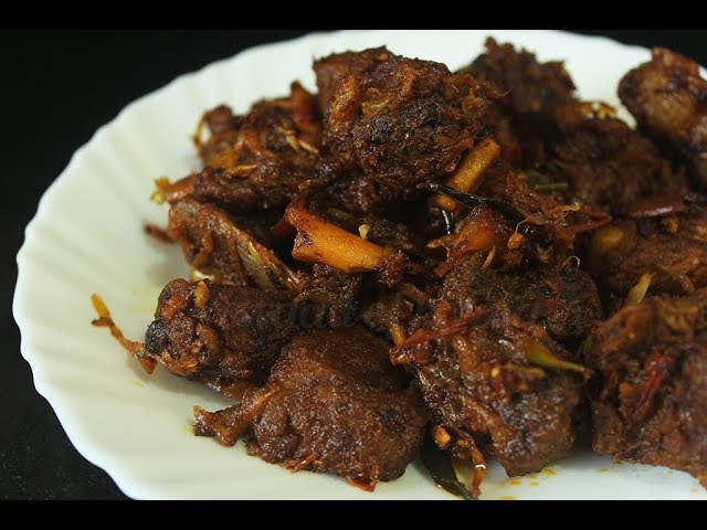 Mutton Varattiyathu — Thick, dark masala.. Served at Café Malabar, authentic Kerala & Malabar restaurant at 142 Arab Street, Singapore.
