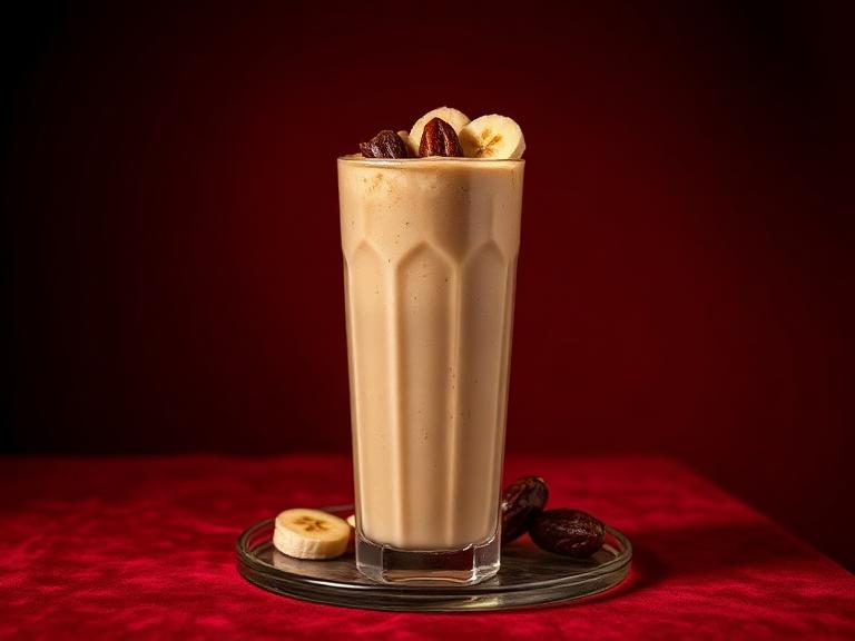 Banana Dates Shake. Served at Café Malabar, authentic Kerala & Malabar restaurant at 142 Arab Street, Singapore.