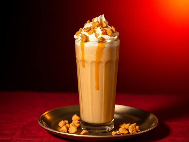 Butterscotch Shake. Served at Café Malabar, authentic Kerala & Malabar restaurant at 142 Arab Street, Singapore.