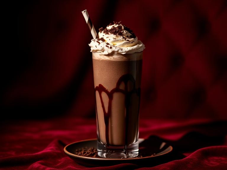 Chocolate Shake. Served at Café Malabar, authentic Kerala & Malabar restaurant at 142 Arab Street, Singapore.